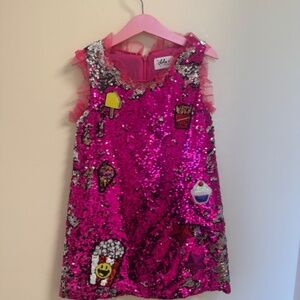 Lola + The Boys - color changing sequin patch party dress - 6